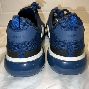 PRADA Men’s Blue CLOUDBUST Logo Low Top Sneakers UK 11 / US 12